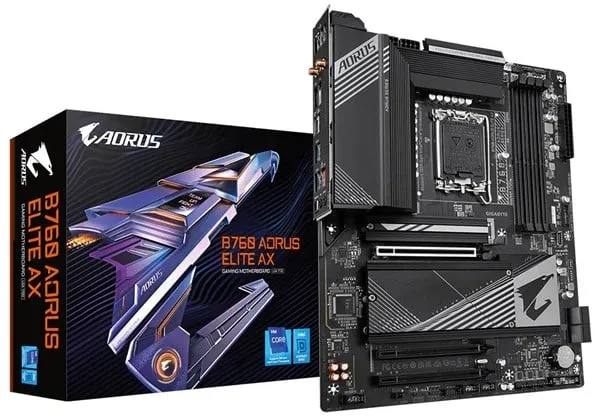 GIGABYTE B760 AORUS ELITE AX Bundkort - Intel B760 - Intel LGA1700 socket - DDR5 RAM - ATX